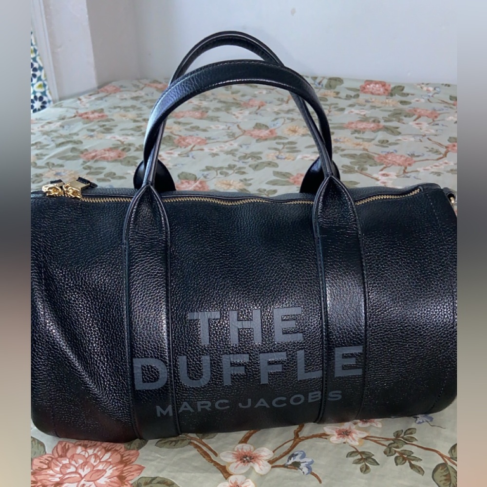 Marc Jacobs Black Leather Duffel Bag